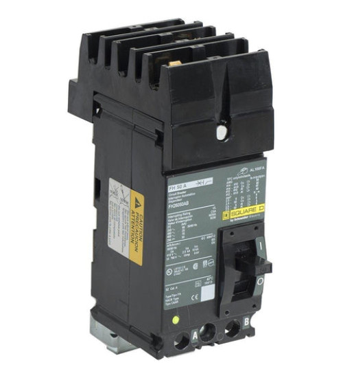 Square D FH26050AB - Circuit breaker, FH, 600V, 50A, 2 pole, 1 phase | Schneider Electric