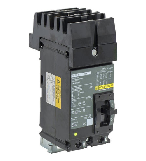 Square D FH26060BC - Circuit breaker, FH, 600V, 60A, 2 pole, 4 phase | Schneider Electric