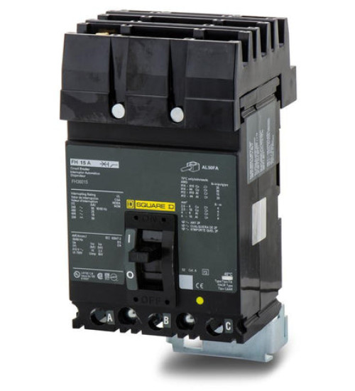 Square D FH36015 - Circuit breaker, FH, 600V, 15A, 3 pole | Schneider Electric