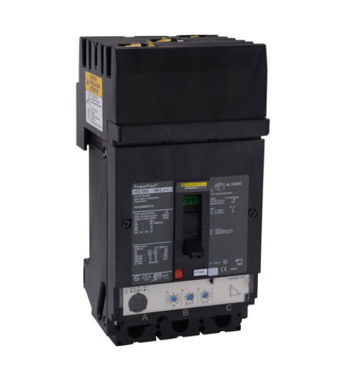 Square D HDA36060U33X - Circuit breaker, PowerPacT H, 60A, 3 pole, 600VAC, 14kA, I - Line, Micrologic 3.2S, 80%, ABC | Schneider Electric