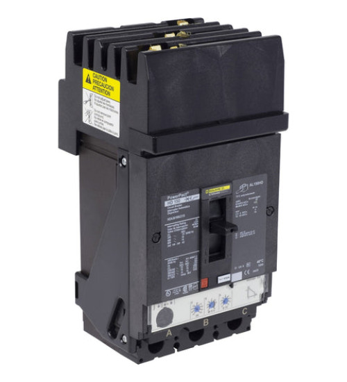 Square D HDA36100U31X - Circuit breaker, PowerPacT H, 100A, 3 pole, 600VAC, 14kA, I - Line, Micrologic 3.2, 80%, AB | Schneider Electric