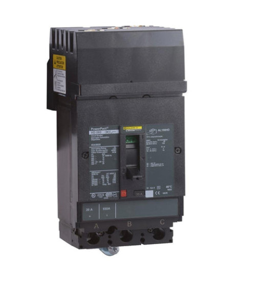 Square D HDA36125 - Circuit breaker, PowerPacT H, 125A, 3 pole, 600VAC, 14kA, I - Line, thermal magnetic, 80%, ABC | Schneider Electric
