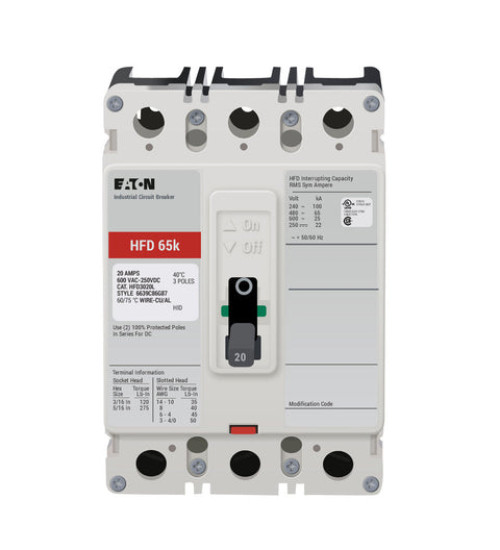 HFD3020L - Eaton - Molded Case Circuit Breaker
