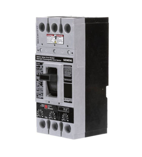 HFD63B100L - LOW VOLTAGE SENTRON MOLDED CASE CIRCUIT BREAKER WITH THERMAL - MAGNETIC TRIP UNIT. STANDARD 40 DEG C BREAKER FD FRAME WITH HIGH BREAKING CAPACITY. MEETS UL 489 / IEC 60947-2 STANDARDS. 100A 3-POLE BREAKER (25KAIC AT 600V) (65KAIC AT 480V). SPECIAL FEATURES: LINE AND LOAD SIDE LUGS (TA1FD350A) WIRE RANGE: 6AWG - 350KCM (CU) / 4AWG - 350KCM (AL). DIMENSIONS (W x H x D) IN: 4.5 x 9.5 x 4. - Siemens