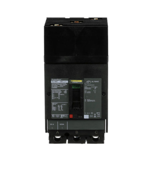 Square D HJA36035 - Circuit breaker, PowerPacT H, 35A, 3 pole, 600VAC, 25kA, I - Line, thermal magnetic, 80%, ABC | Schneider Electric