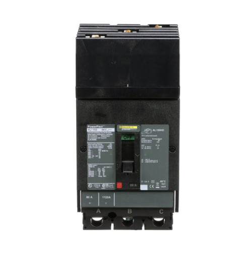 Square D HJA36080 - Circuit breaker, PowerPacT H, 80A, 3 pole, 600VAC, 25kA, I - Line, thermal magnetic, 80%, ABC | Schneider Electric