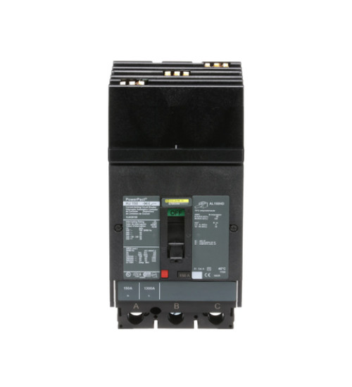 Square D HJA36150 - Circuit breaker, PowerPacT H, 150A, 3 pole, 600VAC, 25kA, I - Line, thermal magnetic, 80%, ABC | Schneider Electric