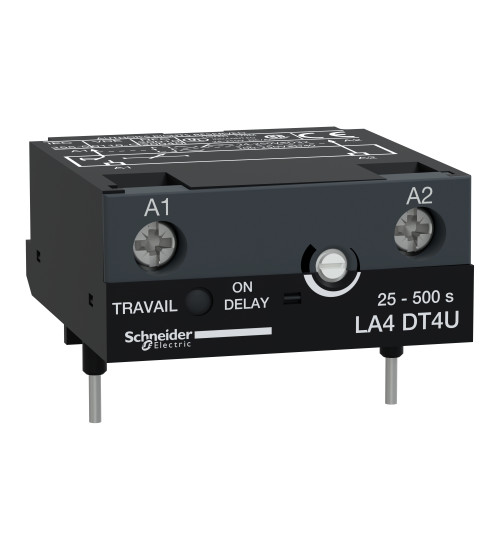 LA4DT4U - electronic timer module - type on delay 25...500 s - 24...250 V DC/AC AC Schneider Electric