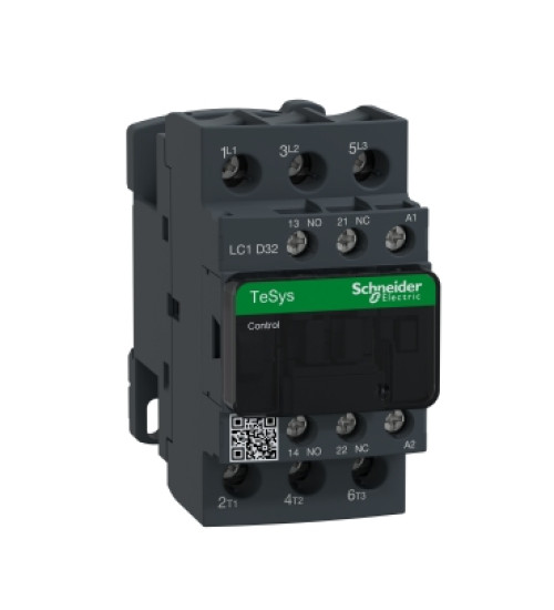 LC1D32Q7 - TeSys D contactor - 3P (3NO) - AC - 3 - <=440V32A - 380V AC 50/60Hz coil - Schneider Electric