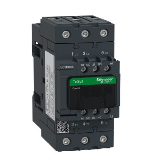 LC1D80AM7 - TeSys D contactor 3P 66A AC-3 up to 440V coil 220V AC 50/60Hz AC Schneider Electric