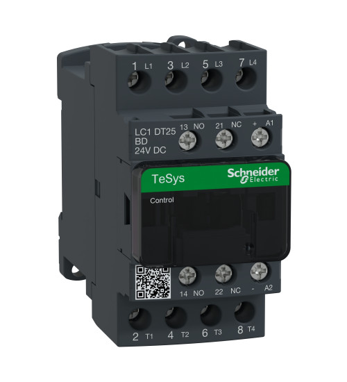 LC1DT25BD - TeSys D contactor - 4P (4NO) - AC - 1 - <=440V25A - 24VDC standard coil - Schneider Electric