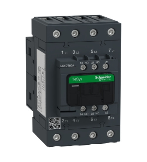 LC1DT80AM7 - TeSys D contactor AC 4P(4 NO) AC AC-1 AC <= 440 V 80 A - 220 V AC 50/60 Hz coil - Schneider Electric