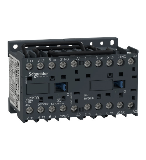 LC2K0901F7 - TeSys K reversing contactor AC 3P AC AC-3 <= 440 V 9 A - 1 NC - 110 V AC coil - Schneider Electric