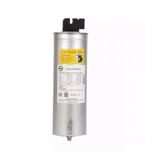 LTCCH304B2 - 4kVAr, 440V, 3Ph, Heavy Duty Cylindrical Type Capacitor - L&T