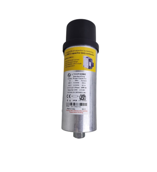 LTCCH305B2 - 5kVAr, 440V, 3Ph, Heavy Duty Cylindrical Type Capacitor - L&T