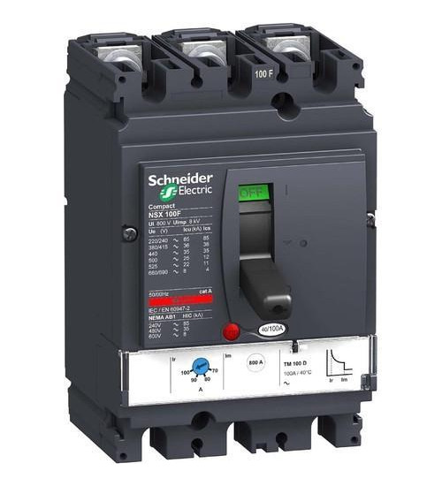 LV429018TM63 - 63A 3P 100kA Compact NSX Thermal Magnetic MCCB | Schneider Electric