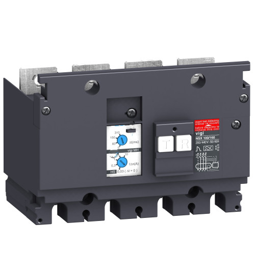 LV429213 - Vigi add - on protection module, Compact NSX100/160, EasyPact CVS100/160, MEtype, 200V AC to440V AC, 30mA, 4 Poles AC Schneider Electric