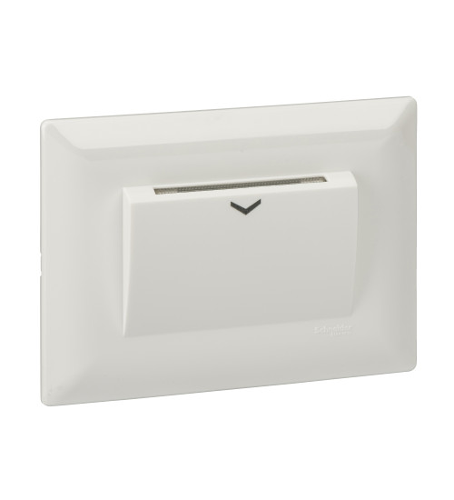 P6005 - Keycard switch, Livia, 20A, 2 modules, electronic, white - Schneider Electric