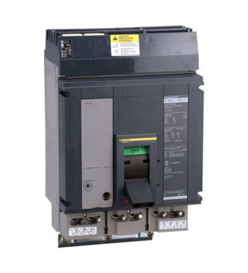 Square D PLA34120 - Circuit breaker, PowerPacT P, 1200A, 3 pole, 480VAC, 100kA, I - Line, ET1.0l, 80%, ABC | Schneider Electric