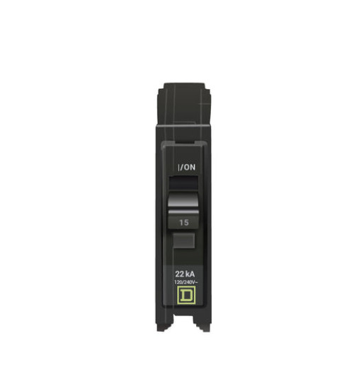 Square D QO115VH - Mini circuit breaker, QO, 15A, 1 pole, 120/240VAC, 22kA, plug in | Schneider Electric