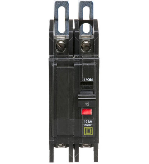 Square D QOU215 - Mini circuit breaker, QOU, 15A, 2 pole, 120/240VAC, 10kA | Schneider Electric