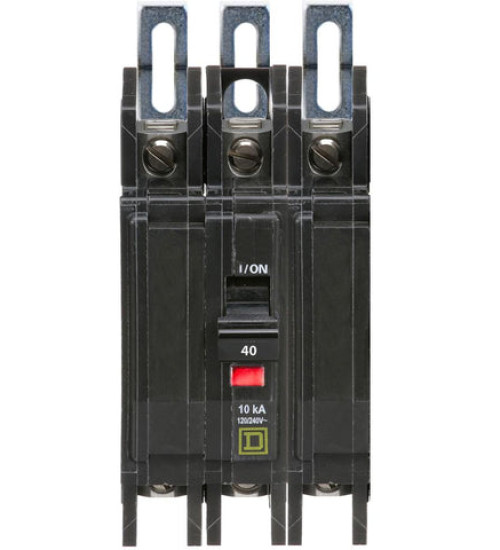 Square D QOU340 - Mini circuit breaker, QOU, 40A, 3 pole, 240VAC, 10kA | Schneider Electric