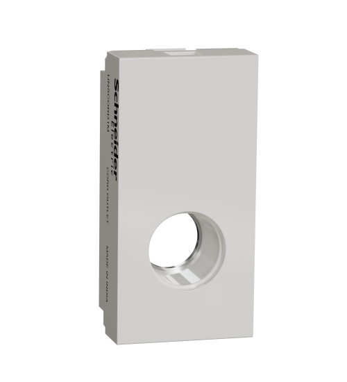 UNSCORD1M_WE - Cable outlet, Unica Pure, snap-in, 1 module, white - Schneider Electric