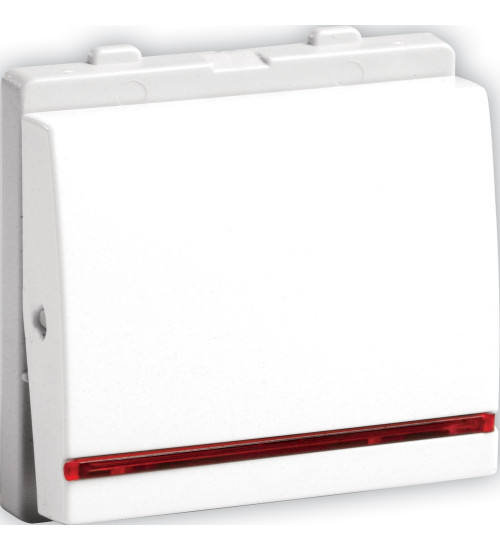 X1286WH - Opale switch with indicator lamp 2-pole 20 A white AC Schneider Electric