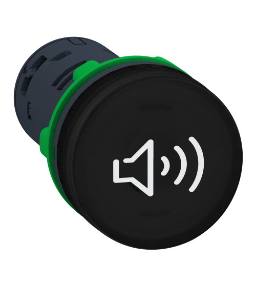 Schneider Electric Harmony XB5 22mm 110-120VAC Plastic Black Complete Buzzer with Continuous & Intermittent Tone, XB5KSG