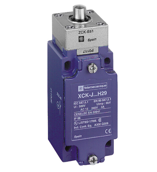 XCKJ161H29 - Limit switch, XC Standard, XCKJ, metal end plunger, 1NC+1 NO, snap action, M20 - Telemecanique Sensors