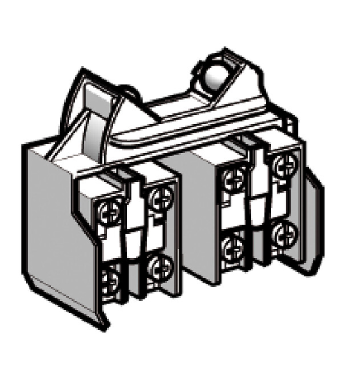 XCRZ15 - Limit switch contact block with mounting plate, Limit switches XC Standard, XCRZ, 2X(1NO +NC), slow break, break before make - Telemecanique Sensors