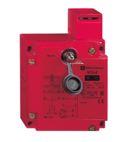 XCSE8311 - Safety switch, Telemecanique Safety switches XCS, metal XCSE, 3 NC, slow break, 2 entries tapped Pg 13, 24 V - Telemecanique