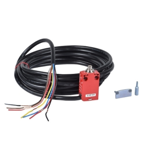 XCSM4110L1 - Safety limit switch, Telemecanique Safety switches XCS, XCSM, metal, steel plunger, 2 NC + 2 NO, cable 1 m - Telemecanique