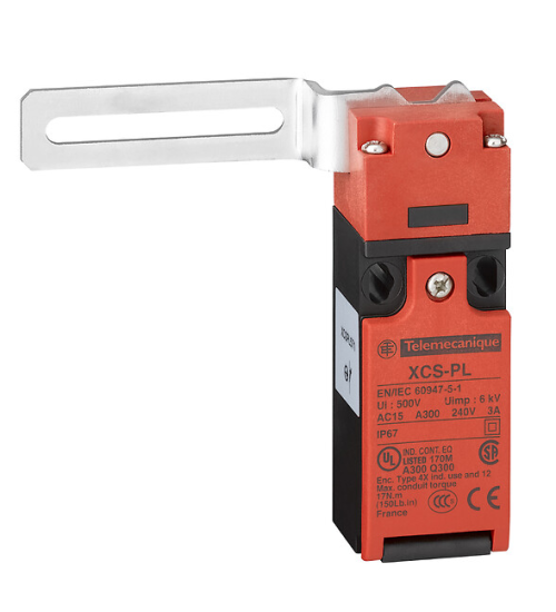 XCSPL591 - Guard switch, Telemecanique Safety switches XCS, XCSPL, elbowed flush lever, to left, 1NC +1 NO, Pg11.