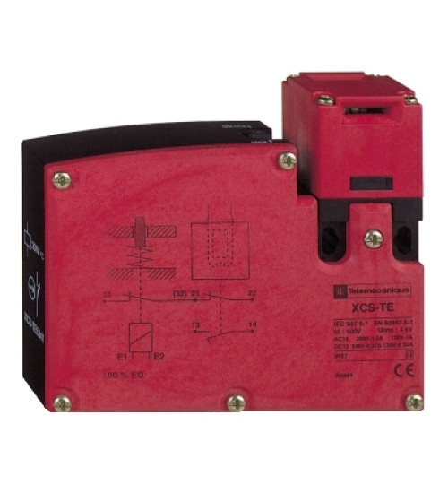 XCSTE7511 - Safety switch, Telemecanique Safety switches XCS, plastic XCSTE, 2 NC, slow break, 1 entry tapped Pg 11, 24 V - Telemecanique