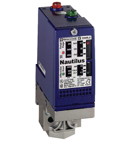 XMLB020A2S11 - pressure switch XMLB 20 bar - adjustable scale 2 thresholds - 1 C/O - Telemecanique Sensors