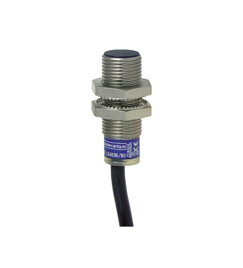 XS1N12PB349 - Inductive proximity sensors XS, inductive sensor XS1 M12, L35mm, brass, Sn4mm, 12..24 VDC, cable 2 m - Telemecanique Sensors