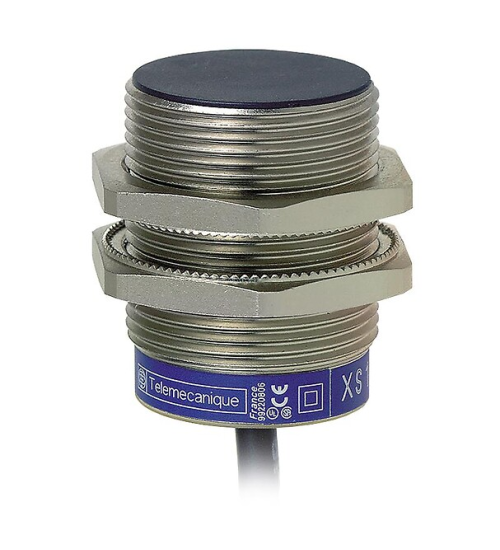 XS1N30NC410 - inductive sensor XS1 M30, L41mm, brass, Sn10mm, 12.24VDC, cable 2m - Telemecanique Sensors