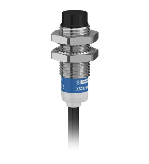 XS212B4PAL2 - Inductive proximity sensors XS, inductive sensor XS2 M12, L37mm, brass, Sn8mm, 12..24 VDC, cable 2 m - Telemecanique Sensors