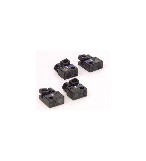 XUFZ04 - Photoelectric sensors XU, accessory for plastic optic fibre, fixing clamp with lens, frontal - Telemecanique Sensors