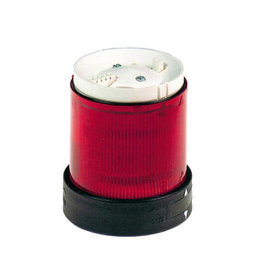 XVBC2G4 - Illuminated unit for modular tower lights, plastic, red, Ø70, steady, integralLED, 120V AC AC Schneider Electric