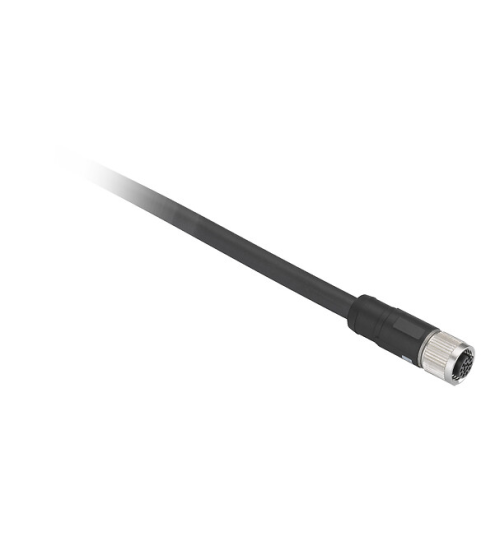 XZCP29P11L10 - Pre wired connectors XZ, straight female, M12, 8 pins, cable PUR 10 m - Telemecanique Sensors