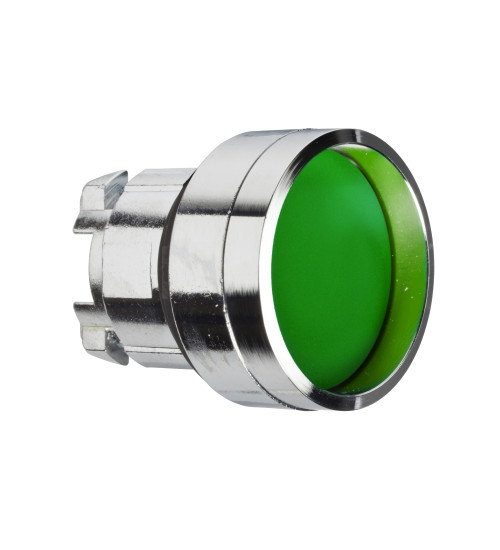 ZB4BA36 - Head for non illuminated push button, Harmony XB4, metal, recessed, green, 22mm, spring return, unmarked - Schneider Electric