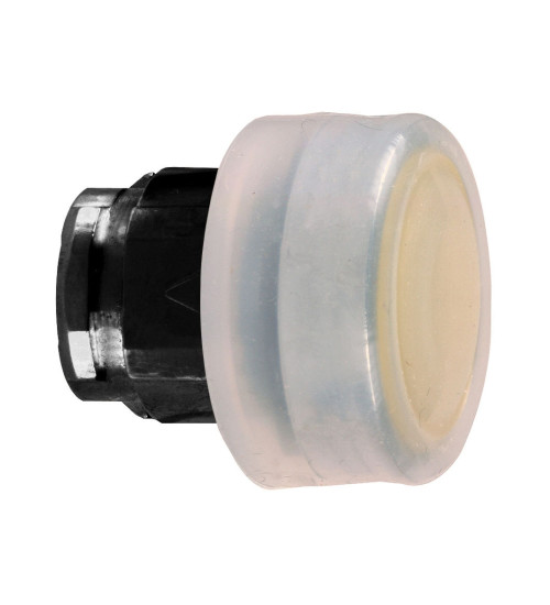 ZB4BP587 - yellow flush pushbutton head diameter22 spring return unmarked - Schneider Electric