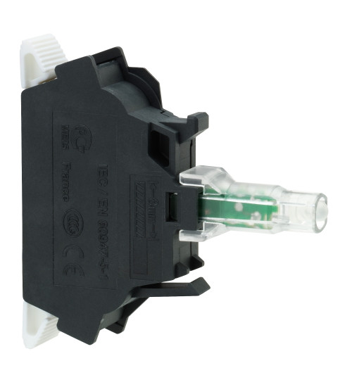 ZBVG1N - Light block, Harmony XB4, Harmony XB5, white, for head 22mm, universal LED, screw clamp terminals, 110...120V AC - Schneider Electric