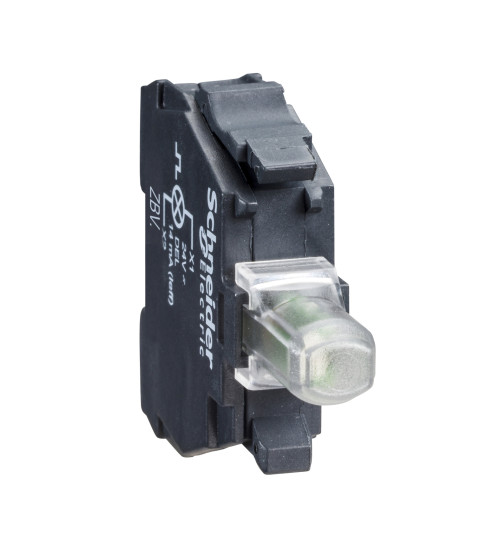 ZBVG3 - Light block for head Ø22, green, integral LED, 110...120 V AC AC Schneider Electric