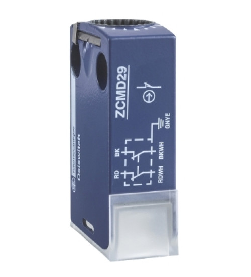 ZCMD41L5 - Limit switch body, Limit switches XC Standard, ZCMD, 2NC+2 NO, silver, snap action, connection, 5 m - Telemecanique