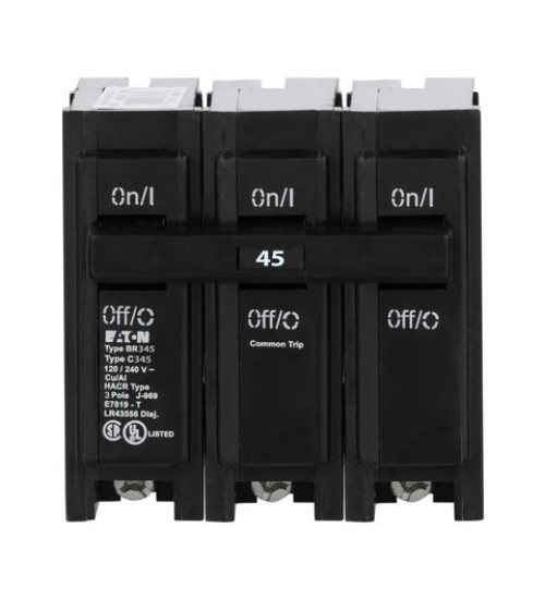 BR345 - Eaton Cutler-Hammer 45 Amp 3 Pole Circuit Breaker