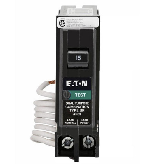 BRAF115C - Eaton Cutler-Hammer 15 Amp Single Pole Arc Fault Circuit Breaker
