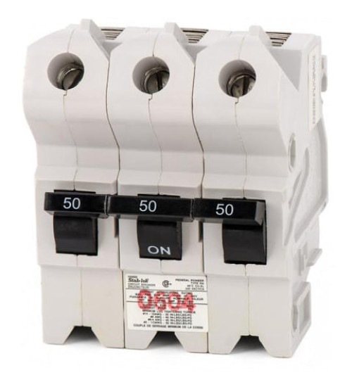 NA3P50 - Circuit breaker, Stab - Lok, 50A, 3 pole, 240VAC, 10kA, plug in mount | Schneider Electric
